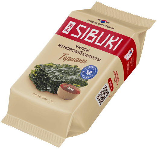 Чипсы из морской капусты, Sibuki «Терияки», 5 г