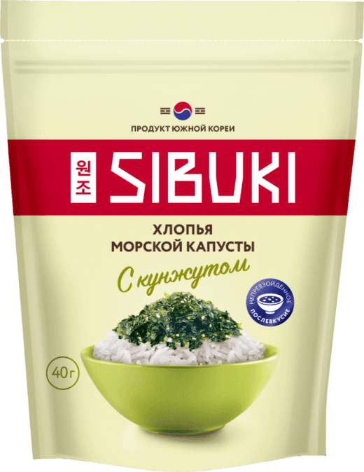 Хлопья морской капусты, Sibuki «С кунжутом», 40 г