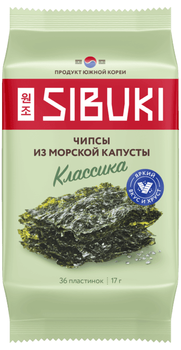 Чипсы из морской капусты, Sibuki «Классика», 17 г